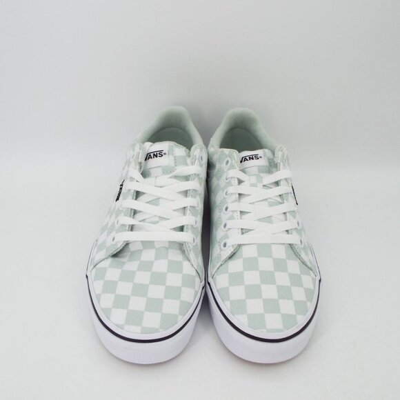 Vans Off The Wall Mint Green Checkerboard Skater Lace Up Sneakers Size 8.5 - Picture 3 of 14
